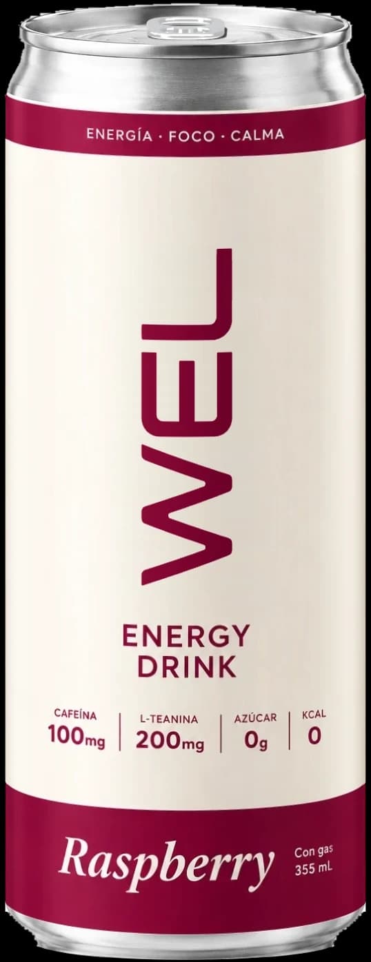 Lata de WEL Raspberry, 355 mL